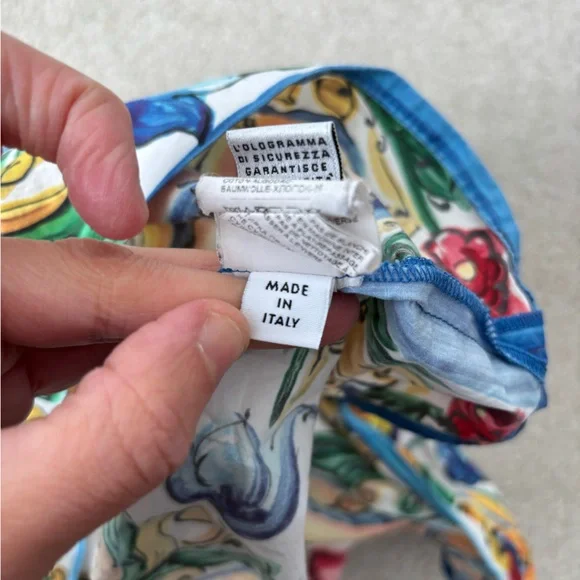 Dolce and Gabanna Toddler Majolica print designer dress Authentic Made in Italy - Picture 11 of 11